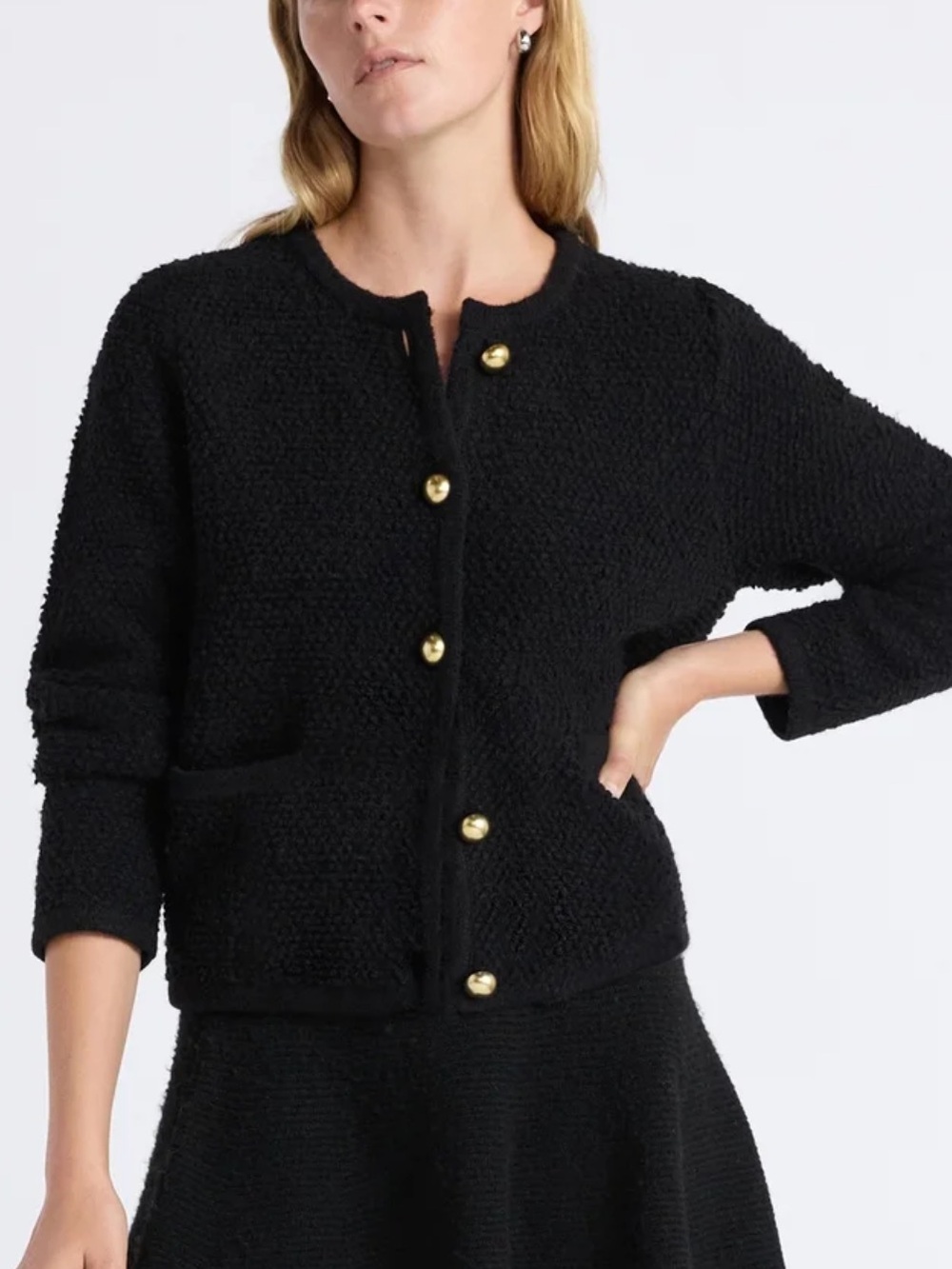 NEW Free Assembly women’s nubby cardigan with welt pockets size:XS